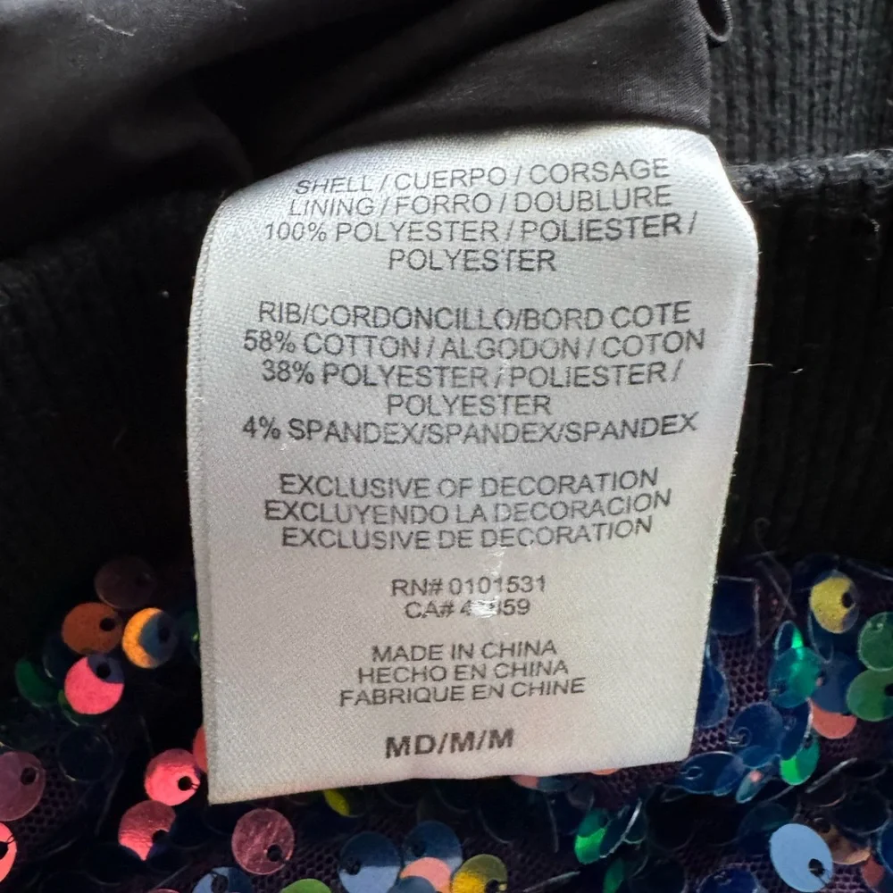 Disney D-Signed Descendants 3 Sequin Bomber Jacket - M - Picture 5 of 6